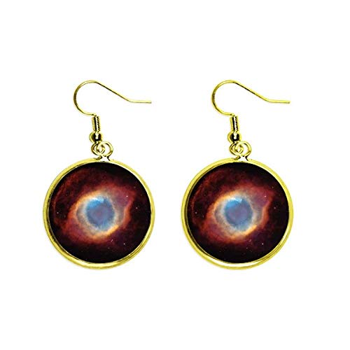 Pendientes de planeta rojo y azul para tus looks de noche elegantes