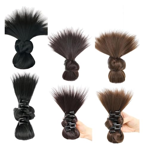 Fluffy Synthetic Messy Bun Hair Clip, 3 Colors Set, Easy
