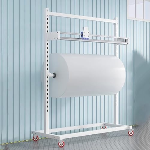 Organizer per materiali da imballaggio, dispenser resistente per pluriball, pellicola estensibile, carta kraft, regolabile in altezza, soluzione di archiviazione efficiente