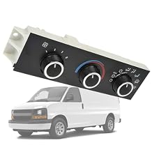 Front A/C Heater Climate Control Module Compatible with 1996-2014 Chevrolet Express 1500 GMC Savana 1500 1996-2020 Chevrolet Express 2500 3500 HVAC Air Conditioning Control Panel # 599-217, 15073274