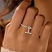 925 Sterling Silver OT Clasp Knot Rings for Women Link Chain Stackable Open Adjustable Ring Mother Daughter Friendship Ring Eternity Engagement Wedding Band Rings Jewelry Birthday Graduation Gift (Silver)