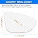 TOP-VIGOR 1-Pack Right Passenger Side Heated Mirror Glass, Compatible with 2009-2016 Volkswagen CC, Eos, Passat, Convex Mirror with Backing Plate