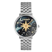 Olivia Burton Women's Celestial Nova Stainless Steel Quartz Watch, 24000080, Blue, 35 mm