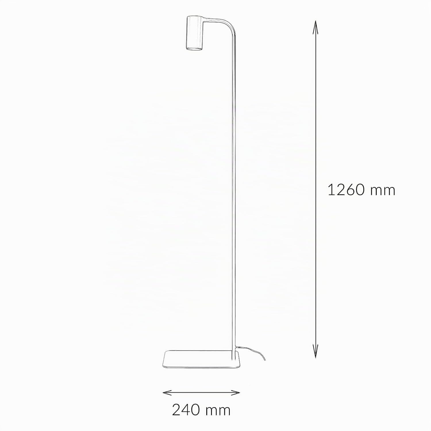 Licht-Erlebnisse Stehlampe Messing, Schwarz-Messing, Metall, Spot, schwenkbar, Kabelschalter, GU10, H:126 cm, Stehleselampe, Stehleuchte Wohnzimmer, Schlafzimmer