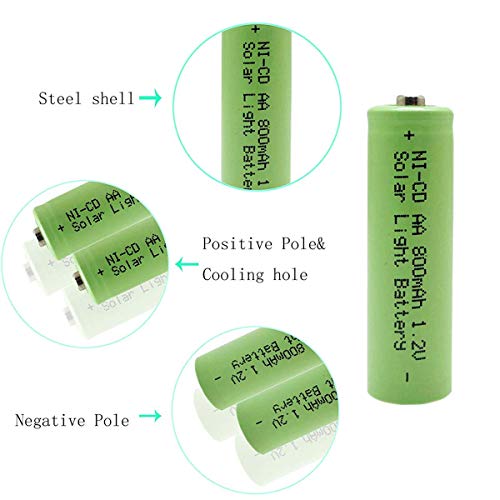 Solar Battery Aa 1.2V 800Mah Nicd Combo With Aaa 1.2V 600Mah Nicd For Outside Garden Lights #TOP2