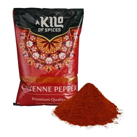 A Kilo of Spices | Cayenne Pepper Powder 1 KG | Hottest Pepper | All Purpose Seasoning | Ground Cayenne Chilli Powder | Taco Seasoning | Red Cayenne Spice | Premium Quality | Vegan Cayenne Pepper Cover
