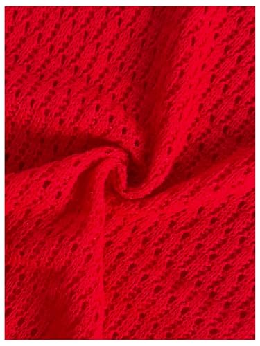 Image of GORGLITTER Women's Vacation Outfit Crochet Halter Knit Bubble Mini Dress Sexy Beach Cruise Summer Miami Resort Outfits
