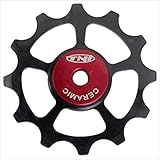 TNI アルミセラミックプーリー 10/11速 12T 1ヶ レッド 中