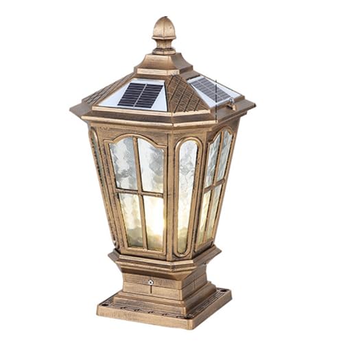 Lampe sur pilier en verre pour jardin et poteau de clôture extérieur