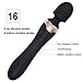 Lealso Wand Massager Waterproof USB Charged Multi-Speed Wireless Power Vibrating Body Massagers for Men Women, Black