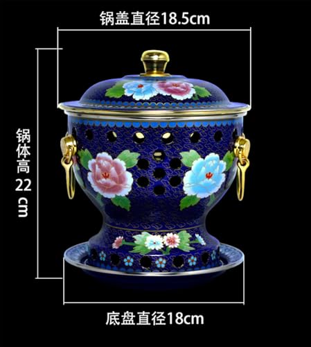 Olla china tradicional para alcohol de cobre esmaltada miniatura 2