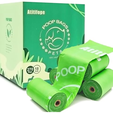 Atitifope Poop Bags for Dog Leak-Proof And Extra Thick Waste Bags,Refill Rolls 270Count Cover