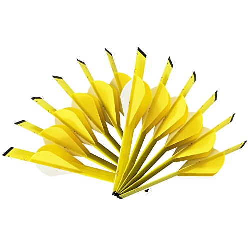 LEANPRO 12-Pack Shrink Fletch with 2 Inch Vanes, Stretch Arrow Wraps Universal Fit for Arrows and Bolts, DIY Archery Fletching Tool