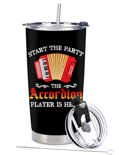 BSHELLOE Accordion Gifts - Gifts for Accordion Instrument Player - Stainless Steel Tumbler 20 Oz