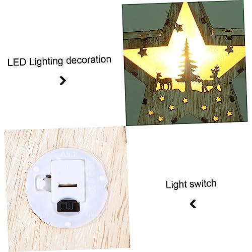 ABOOFAN 3 Peças De Presente Para Lembrancinha De Festa De Natal LED Enfeite De Papai Noel Decoração