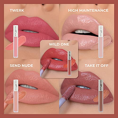 Give Them Lala Matte Lipstick - Cushion Cream Lipstick For Women - Nude Color - Lightweight And Long Lasting Lipstick - Cruelty Free - Satin Soft, Non-Drying Matte Finish (Wild One) #TOP3