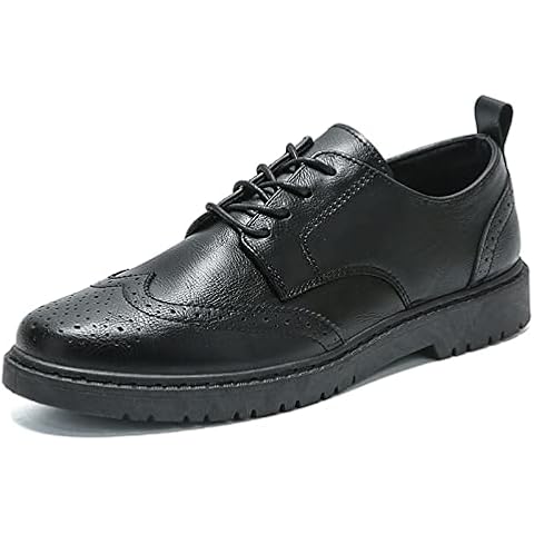 Men's Oxfords Dress Shoes Lace-ups Leather Shoes Business Shoes School Shoes Brogues Wedding Shoes Office Formal Shoes Black Cover
