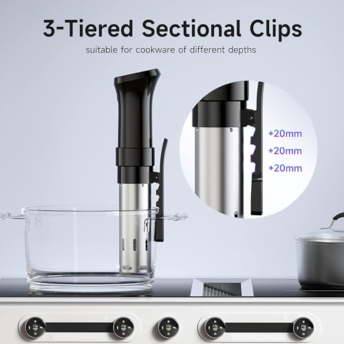 image for chefess WIFI Sous Vide Machine, 1100 Watts Sous-Vide Cooker Immersion 