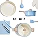 CAROTE 24pcs Ceramic Cookware Set, Pots and Pans Non Stick Kitchen Cookware Sets, Pots and Pans Set Cooking Set with Knife Set