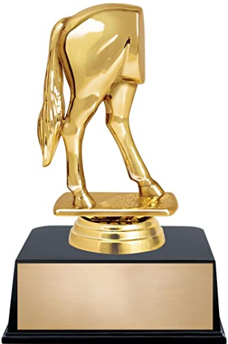 Crown Awards Horses Rear Trophy, 7.25" Horses Rear Trophy with 5 Lines of Text Included, 1 Pack