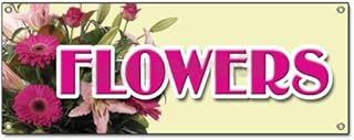 Flowers Banner Sign Floral Flower Shop Sign Signs