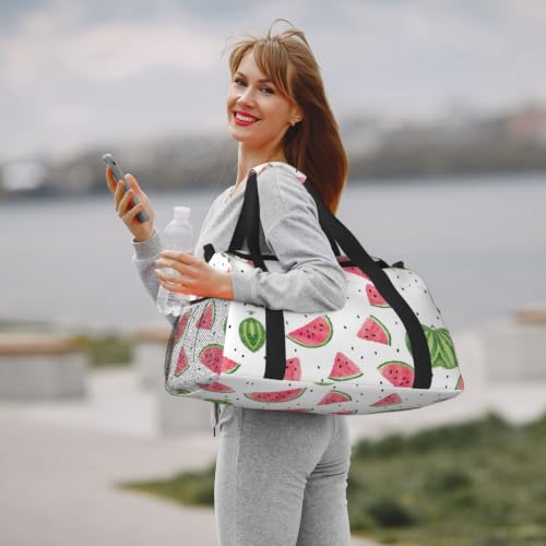 Bolsa de viaje grande plegable, maxibolso impermeable con diseño de sandía para piscina 7