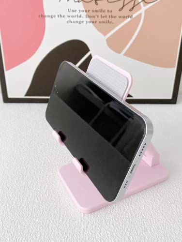Adjustable Cell Phone Stand, |Blue Fox| Desktop Phone Dock Holder Compatible With Iphone 14, Iphone 13 Pro Max, Iphone 12, Iphone 11, Samsung Galaxy, Google Pixel And More, Black, White, Pink (Pink) #TOP1