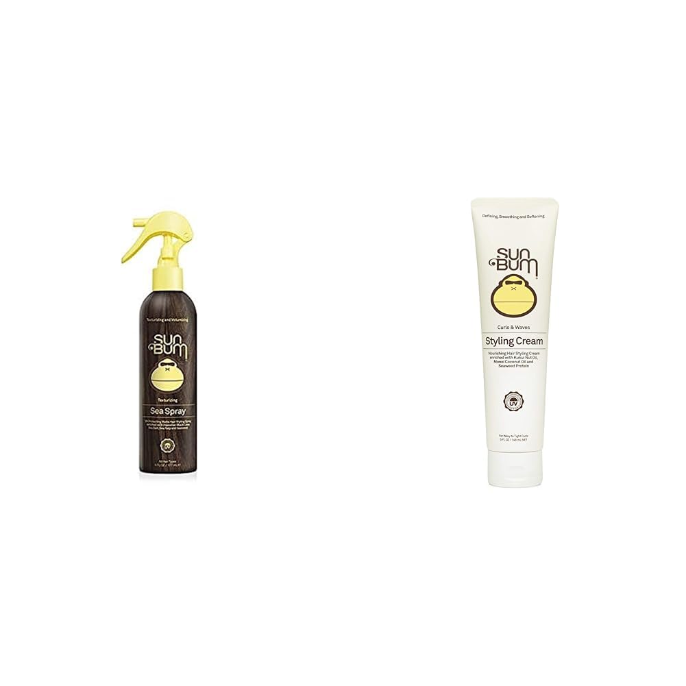 Sun Bum Sea Spray Texturizing and Volumizing Sea Salt Spray UV Protection With a Matte Finish Curls Waves