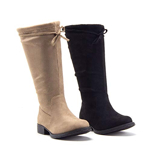 Jazamé Little Girls Walker Tall Knee High Zipped Round Toe Riding Dress Boots4