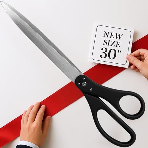 30 Inch Black Giant Scissors – Extra Large Ceremonial Cutting Tool for Grand Opening Event Supplies Decorations and Business Celebrations