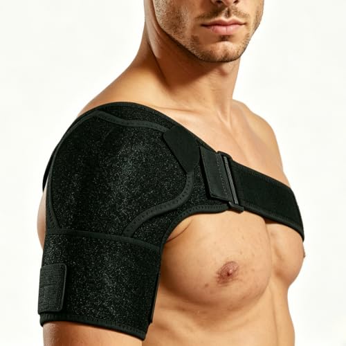 sundpik Shoulder Brace for Men and Women for Torn Rotator Cuff,Shoulders Compression Sleeve and Support For Pain Relief,Fits Right or Left Shoulder for Daily Use and Recovery.