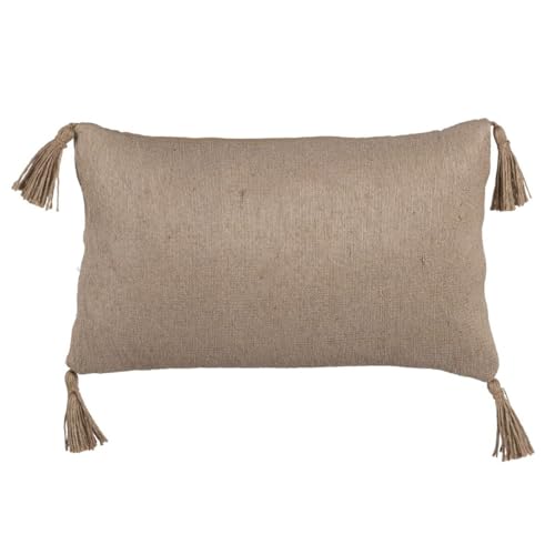 Coussin beige 30 x 50 cm pour soulager le dos sur un fauteuil profond