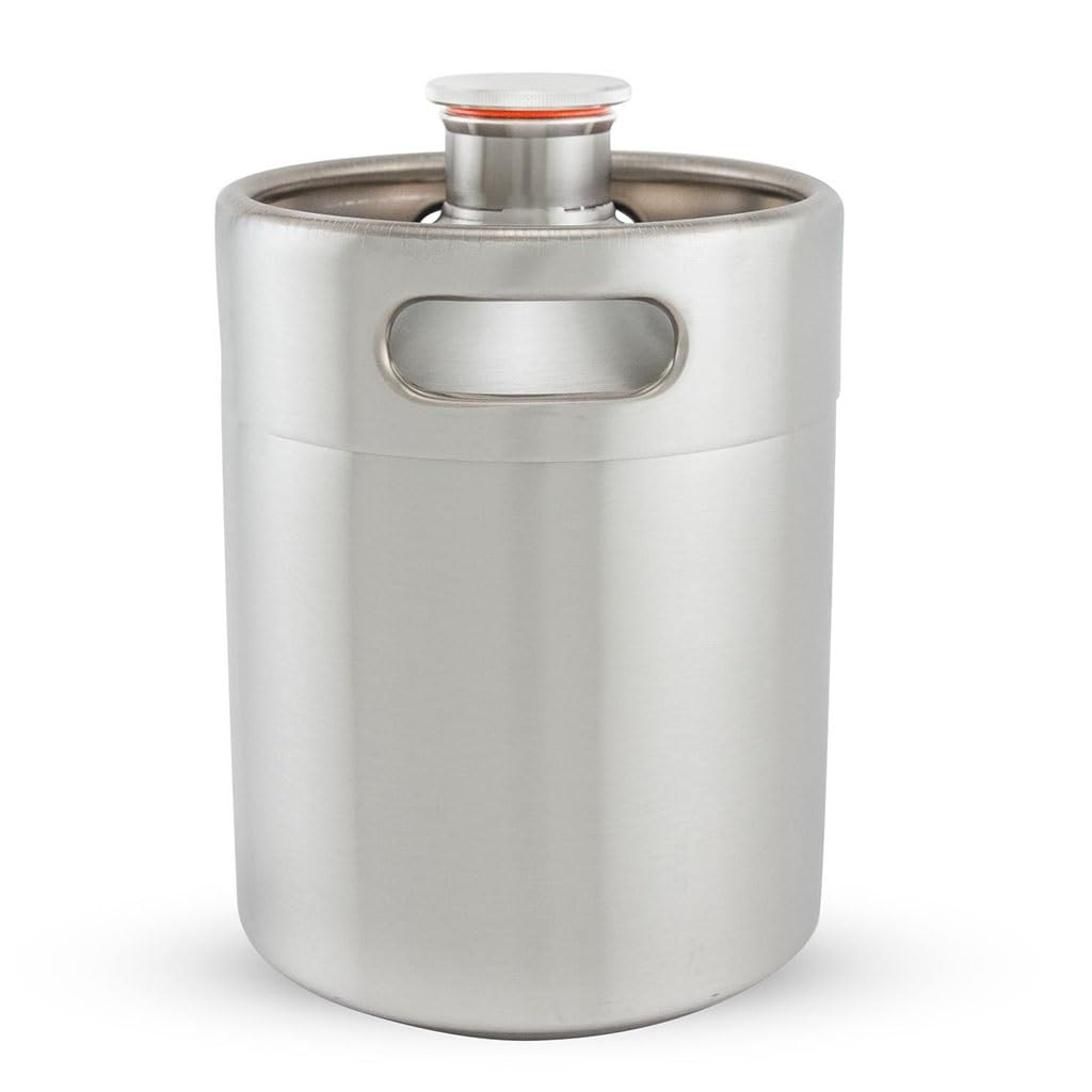 CKSEKD 1 Pz in Acciaio Inox 2L 3.6L 4L 5L Mini Barile di Birra Growler Commestibile Barile di Birra Acciaio La Scelta Migliore for La Birra Fatta in Casa Barile (Size : 5L 17.5x29.5cm)