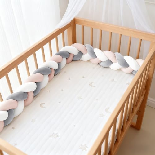 Aocase Alfombra Anticolisión para Cama Infantil - Cojín Decorativo Protector con Almohada de Serpiente, Chichonera Cuna y Protección Antigolpes,N27,100cm