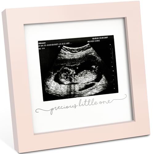 Image of KeaBabies Baby Sonogram Picture Frame - Modern Ultrasound Frame for Mom to Be, Pregnancy Announcement Sonogram Photo Frames, Gender Reveal for Expecting Parents,First Time Dad Gifts (Petal Pink)