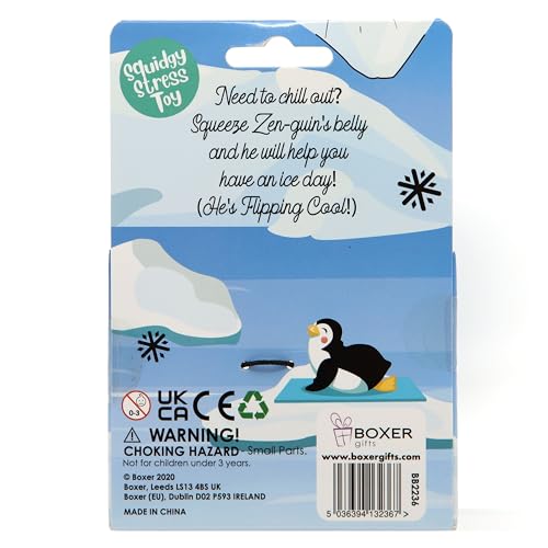 Boxer Gifts Zen-Guin Stressabbau-Spielzeug | Hilft bei Angstzuständen | Lustiges Pinguin-Themen-Schreibtisch-Accessoire, Geschenk, BB2236