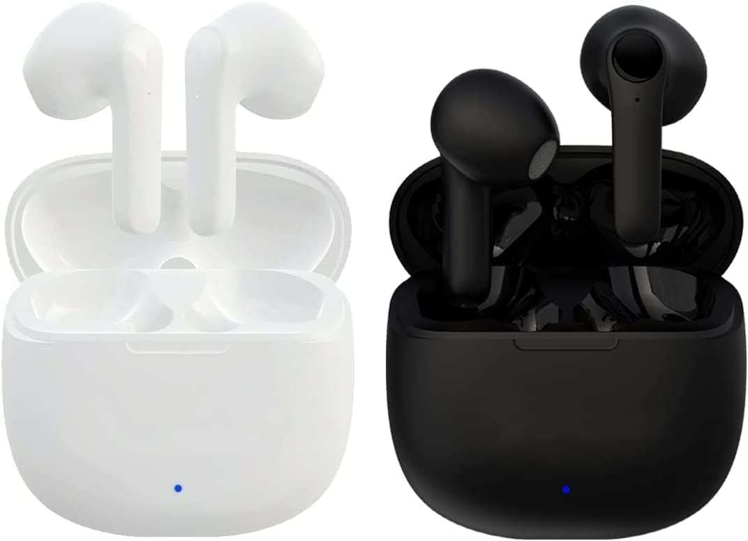 4T4+ Wireless Headphones,Wireless Bluetooth 5.3 Earbuds, Touch Control, Easy-Pairing, 24H Playtime,Noise Cancellation Built-in Mic with Charging Case, IPX8 Waterproof Earphones for Anroid/IOS