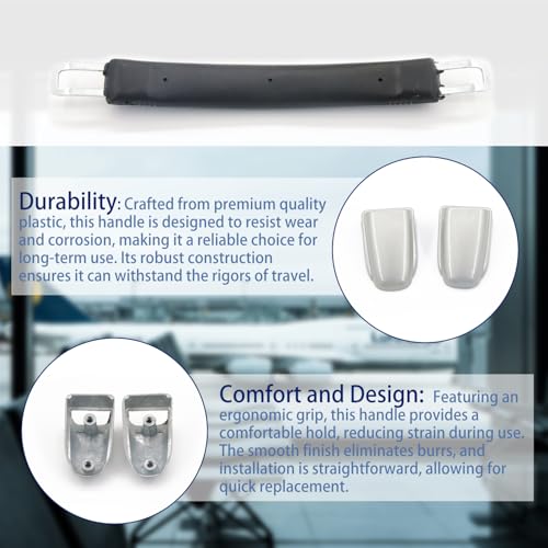 Image of Luggage Handle Replacement 8.86 inch /225mm Length Plastic Spare Handle Grip for Home Box Case Suitcase Black Tone