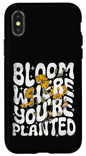 Bloom Where You Are Plated ���R�̈��p�� �� ���`�x�[�V�����A�b�v �X�}�z�P�[�X iPhone X/XS �p