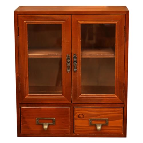 VILLFUL Vitrina Vintage con Puertas de Cristal