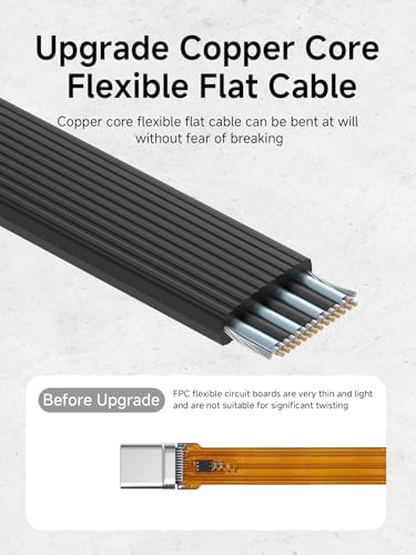 Image of Hagibis 0.33ft L-type USB4 cable, 80Gbps Data Transfer, 8K@60Hz Video Display, 240W Fast Charging USB-C Cable, USB 4 V2.0 Cable for iPhone 16 15 Pro Max, iPad Pro, Thunderbolt 5 /4, External SSD