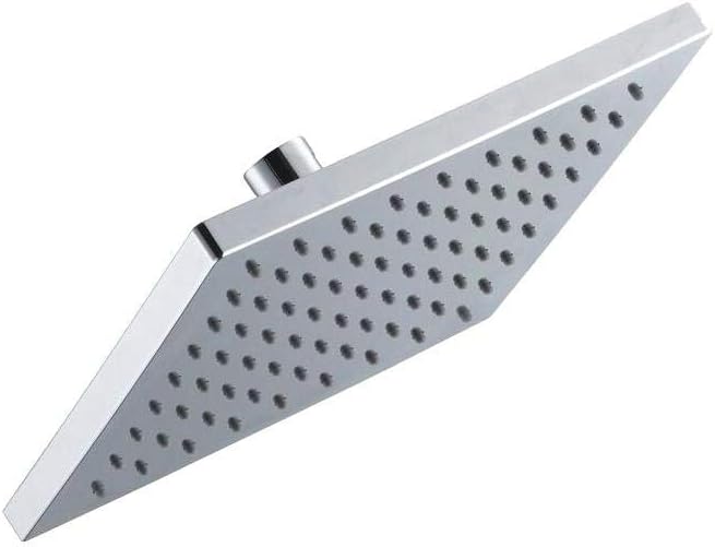 Modern 1-Spray 8 in. Square Raincan Fixed Shower Head in Chrome