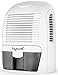 Hysure Portable Mini Dehumidifier 2200 Cubic Feet Electric Safe Dehumidifier for Bedroom, Home, Crawl Space, Bathroom, RV, Baby Room, White