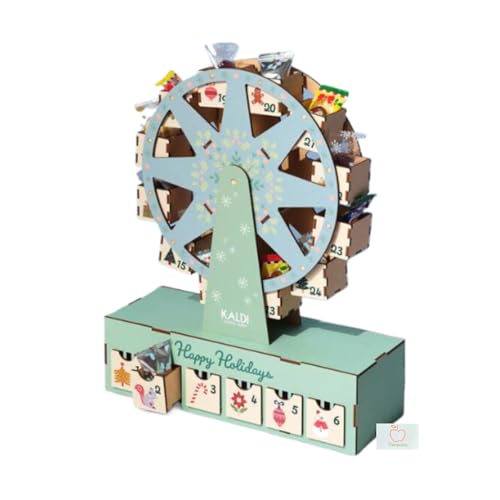 アドベントカレンダー 観覧車 クリスマス カウントダウンボックス お菓子入り ギフト プレゼント 北欧風 おしゃれ インテリア 24日間 [ Pompatieオリジナルカード付き ]のサムネイル