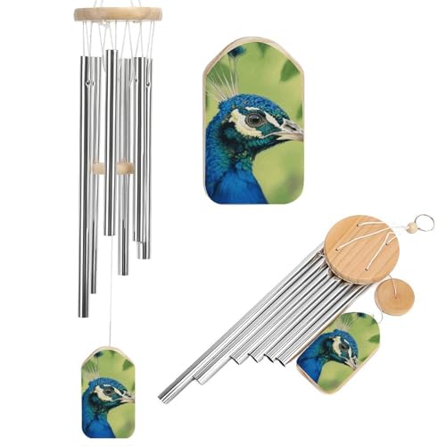 Carillon à vent commémoratif paon ton profond extérieur de 52cm - 2