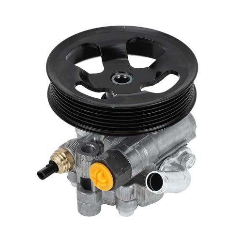 VekAuto Power Steering Pump Compatible for Toyota Corolla 1.8L L4 2003-2008 for Toyota Matrix 1.8L L4 03-08, Consistent Aluminum Alloy Silver Tone No.4431002120/4431020830 with Pulley by VekAuto - Used condition - US$48.33