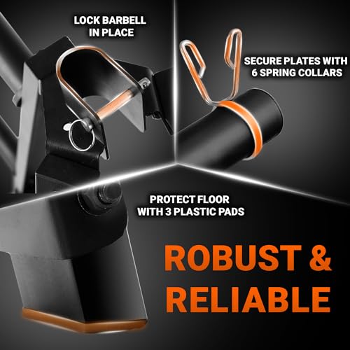 image for Yes4All Weight Rack, 1 & 2-Inch Plate Bumper Plate Rack, 350 lbs Capac