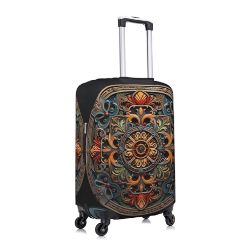 Medallion Multi Print Travel Elastic Suitcase Luggage Baggage Cover Protector, Washable And Anti-Scratch3