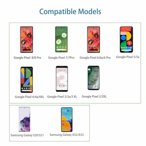 Cargador rápido y Cable para Google Pixel 8/7a/8a/8 Pro/7 Pro/7/6/6 Pro/5a/5/4;Samsung Galaxy A15/A25/A35/A55/A50/A53/A54.Cargador y Cable de 1,5 m