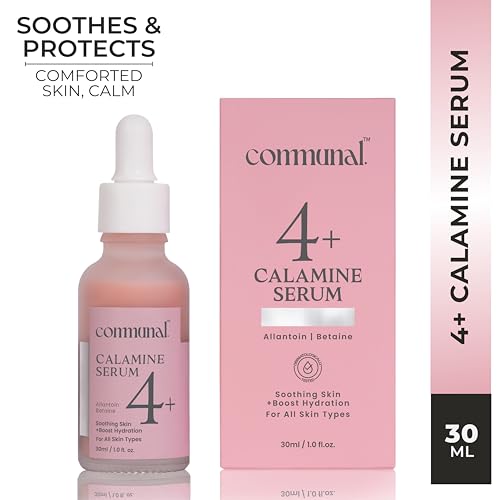 Image of Communal Calamine 4% Face Serum 30ml with Allantoin & Betaine | Soothing Oil Control Face Serum for Oily, Acne-Prone & Sensitive Skin | Pore Minimizing, Hydrating & Redness Calming Formula